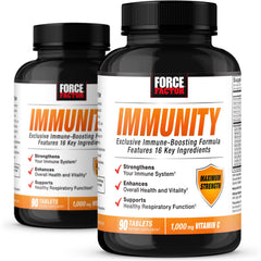 Force Factor Immunity bottle front view for daily wellness support.