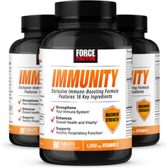 Force Factor Immunity elderberry bottle for daily immune support.