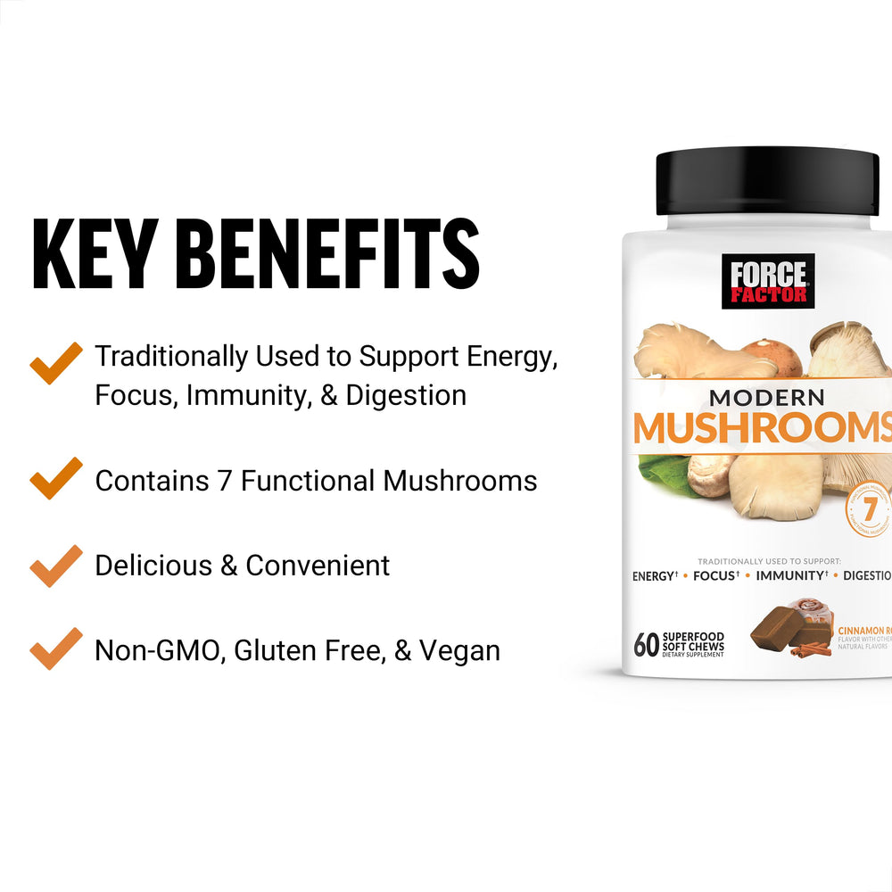 Close-up of Modern Mushrooms Soft Chews showing chewy texture for focus.