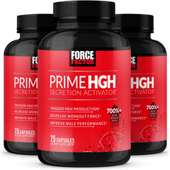 Force Factor Prime HGH Secretion Activator 3-pack box, ready for daily training routines.