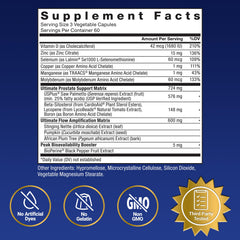 Force Factor Prostate Ultimate third-party testing seal indicating quality assurance