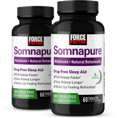 Force Factor Somnapure bottle close-up, a calming sleep aid option.