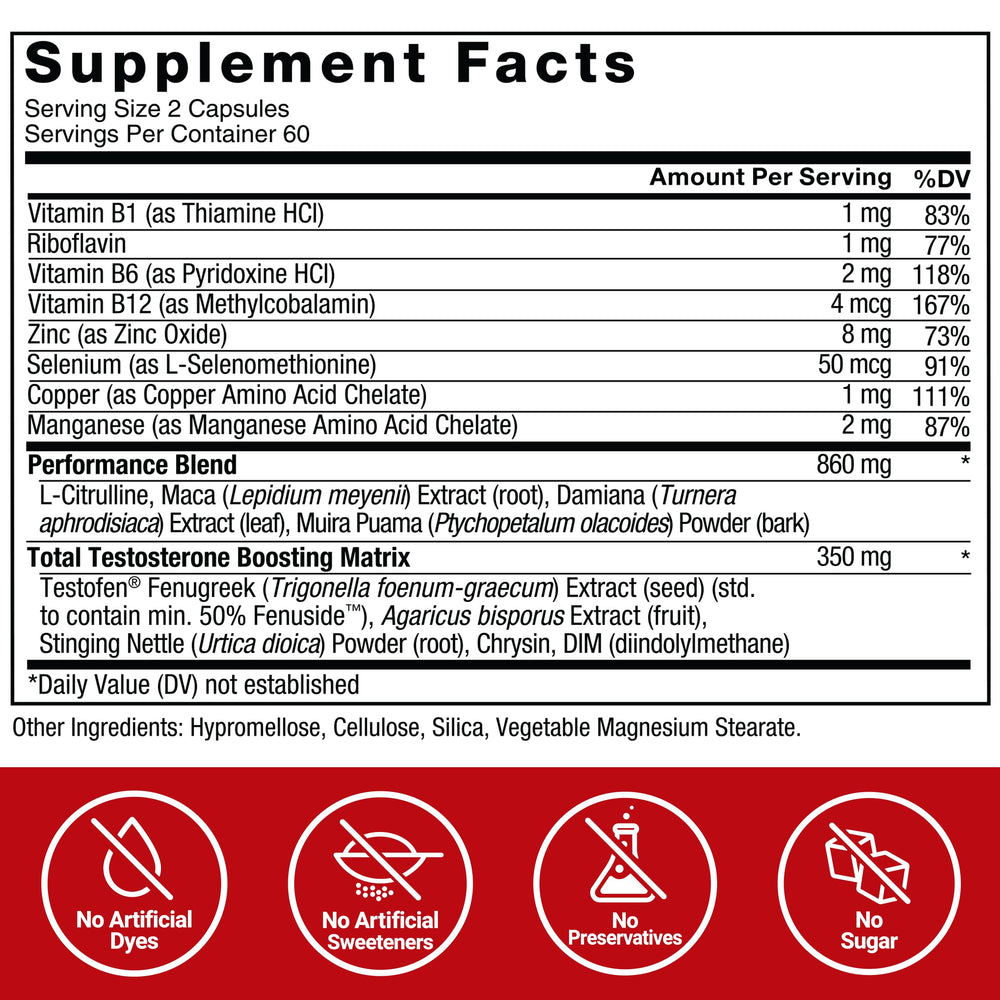 Force Factor Test X180 Alpha L-Citrulline detail, supports nitric oxide production