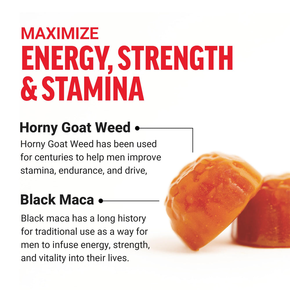 Force Factor Test X180 gummies label front close-up highlighting ingredients.