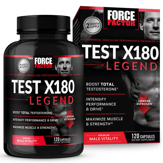 Force Factor Test X180 Legend bottle front view for everyday vitality