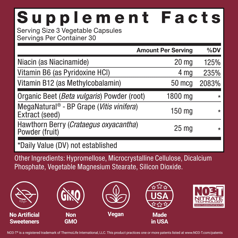 Beet root powder scoop indicating 1800mg per serving in Total Beets