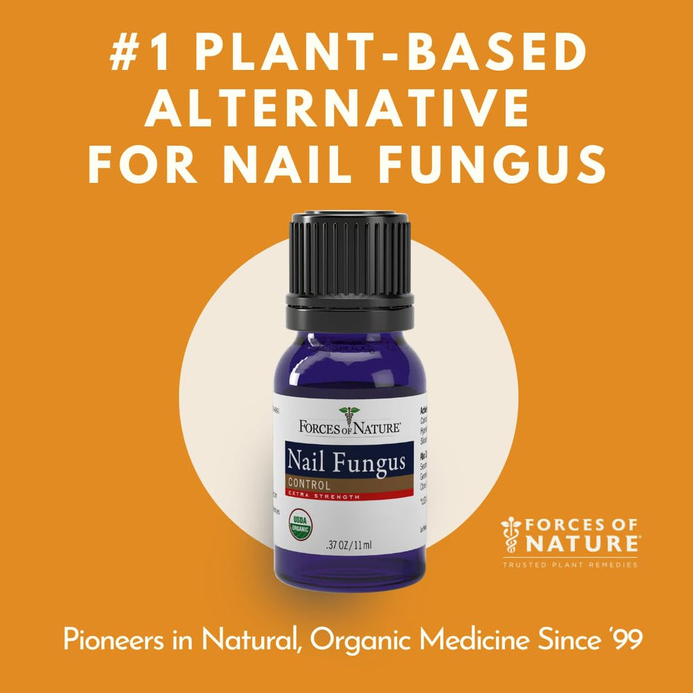 Forces of Nature Toenail Fungus Treatment on bathroom counter ready for daily use