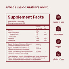 Forest Caps Mushroom Gummies USA-made badge signals quality and traceable sourcing.