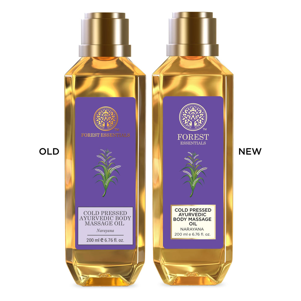 Forest Essentials Narayana massage routine application highlights smooth glide and calming fragrance