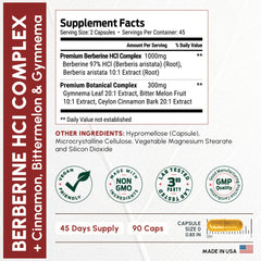 ForestLeaf Berberine bottle with cinnamon sticks signaling added metabolic support