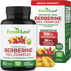 ForestLeaf Berberine bottle front showing high-potency formula for daily balance