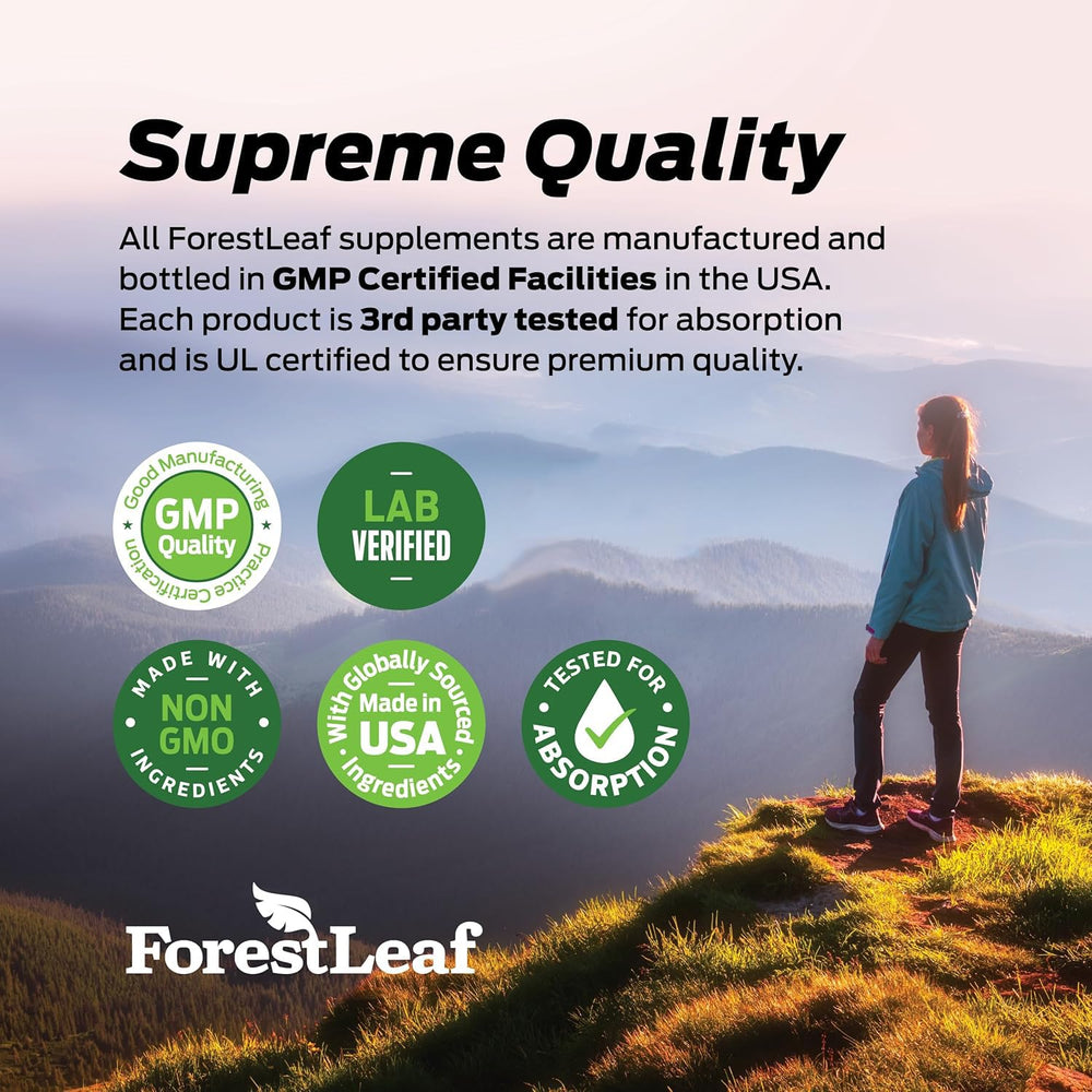 ForestLeaf lab-tested certificate indicates quality and safety.