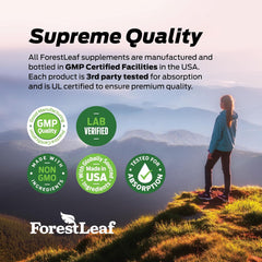 ForestLeaf lab-tested certificate indicates quality and safety.