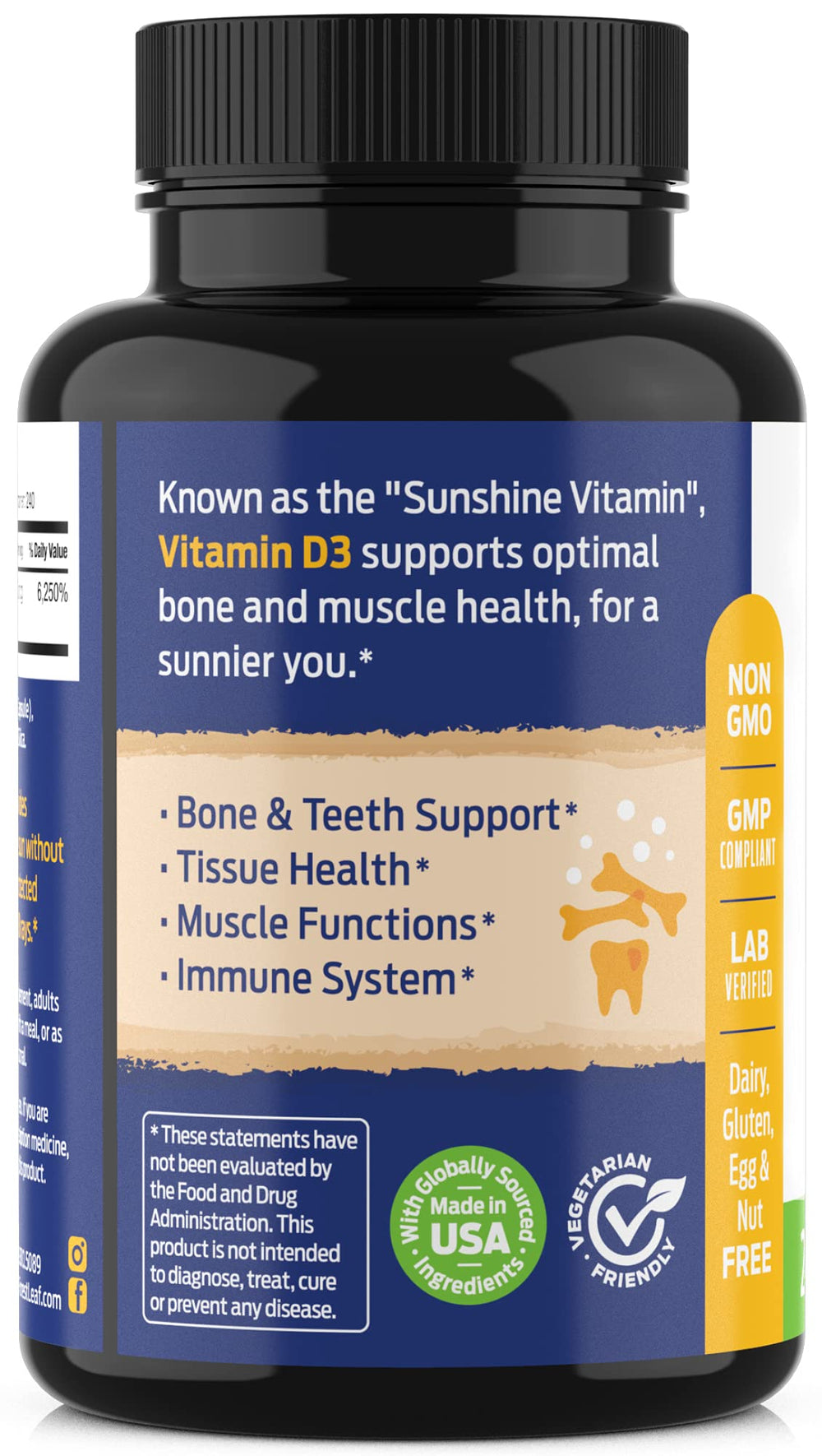 ForestLeaf Vitamin D3 50,000 IU packaging communicates a 4-year supply option.