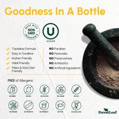 ForestLeaf Vitamin D3 50,000 IU bottle on kitchen shelf for daily wellness routine.