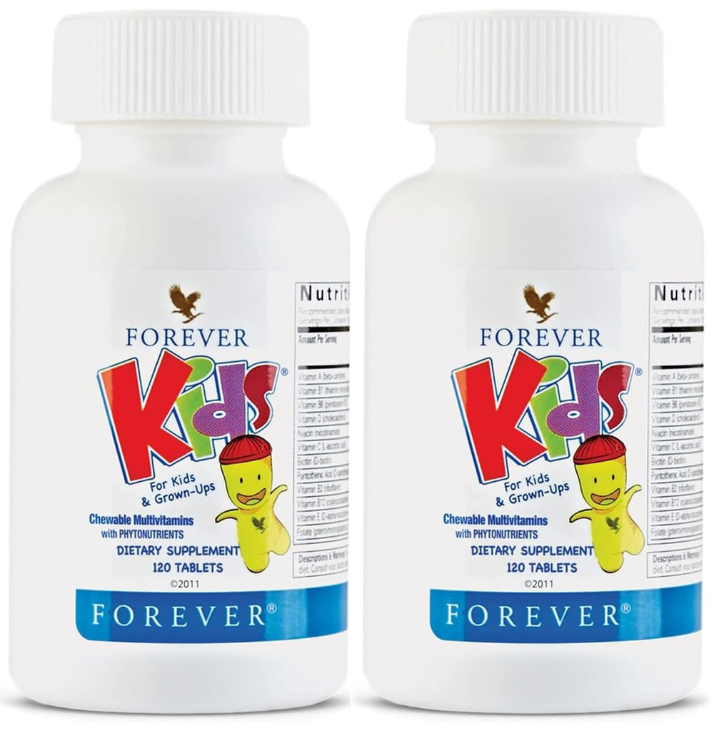 Forever Living Kids grape multivitamin bottle front showing kid-friendly nutrition