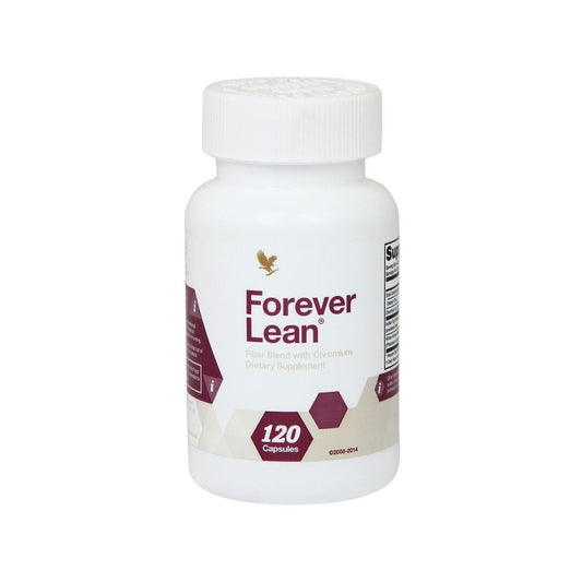 Forever Lean bottle close-up — vegan, gluten-free supplement for weight management