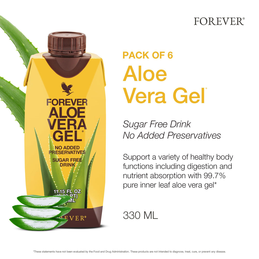 Forever Living Aloe Vera Gel aseptically processed to preserve freshness without added preservatives.