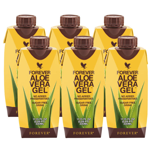 Forever Living Aloe Vera Gel inner leaf juice bottle for daily hydration and gentle digestion.