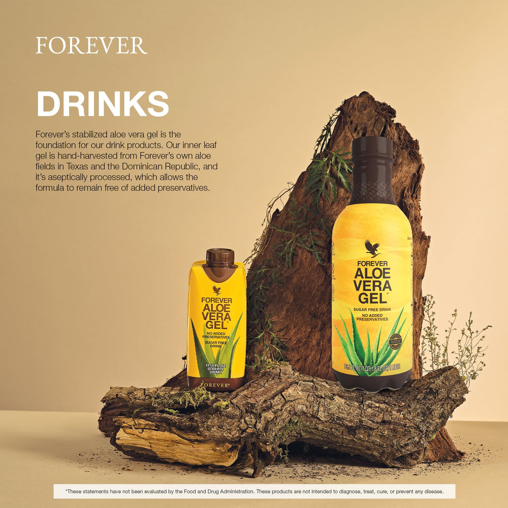 Forever Living Aloe Vera Gel pack of six bottles for ongoing convenience.