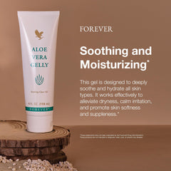 Forever Living Aloe Vera Gelly applied on arm for moisturization