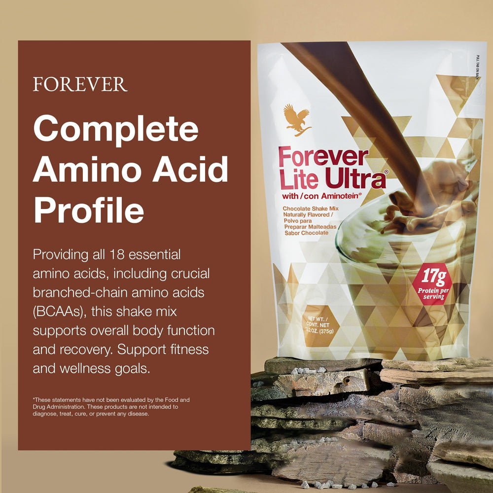 Forever Living Lite Ultra Chocolate milk pour shows quick post-workout refuel.