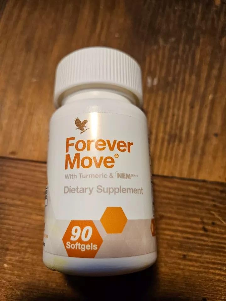 Forever Move softgels close-up showcasing gluten-free formula for comfortable daily use.
