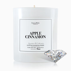 ForeverWick Apple Cinnamon Surprise Candle jar glow for cozy evenings.
