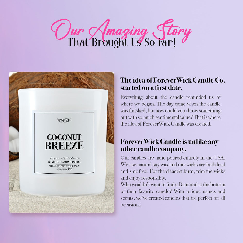 ForeverWick Coconut Breeze ready to gift, ideal for Valentine's Day or anniversaries.