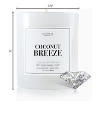 ForeverWick Coconut Breeze soft ambient light casting warm glow in room.