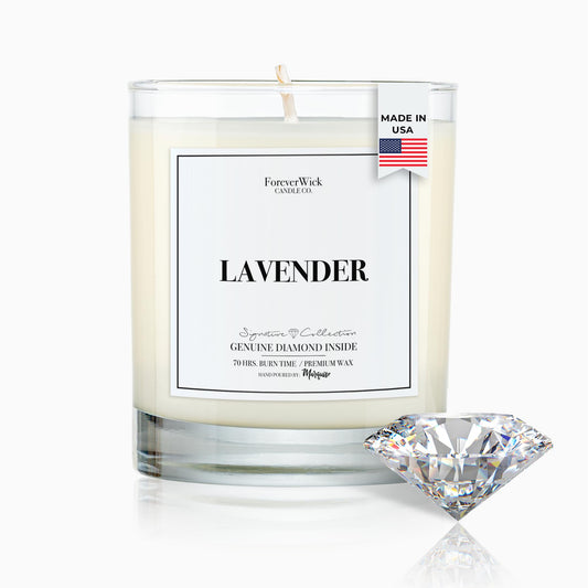 ForeverWick Lavender & Magnolia candle jar creates a calming room ambiance