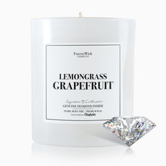 Foreverwick Lemongrass Grapefruit candle label highlights fresh citrus for bright rooms
