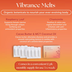 FORIA Vibrance Melts being inserted for internal hydration