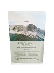 Form Performance Protein vanilla tub close-up highlighting plant-based protein for post-workout recovery