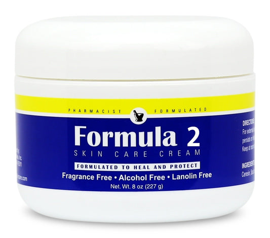 Formula 2 Skin Care Cream in 8 oz jar ready for daily hydration.