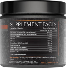 Formulation Factory BOSS Mode capsules on spoon for quick cognitive support