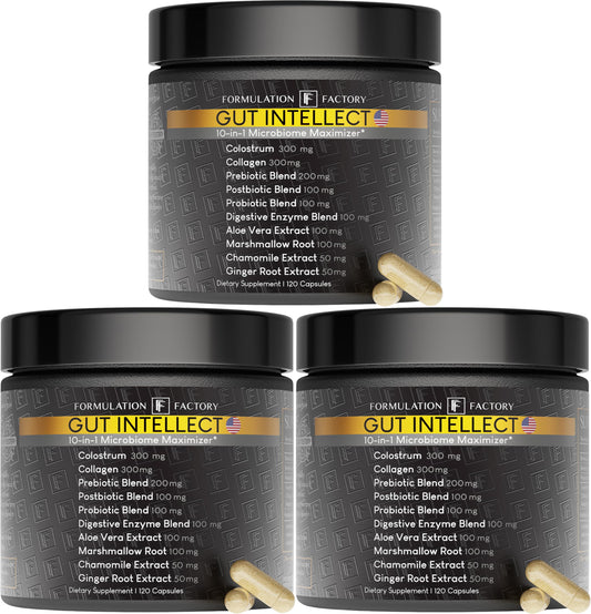 Formulation Factory Gut Intellect bottle front for daily gut support
