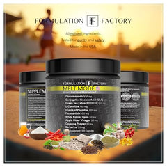 Formulation Factory Melt Mode glass of water with capsules ready for daily intake