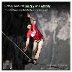Formulation Factory Shroom Vroom Reishi capsules, associated with calm energy and recovery.