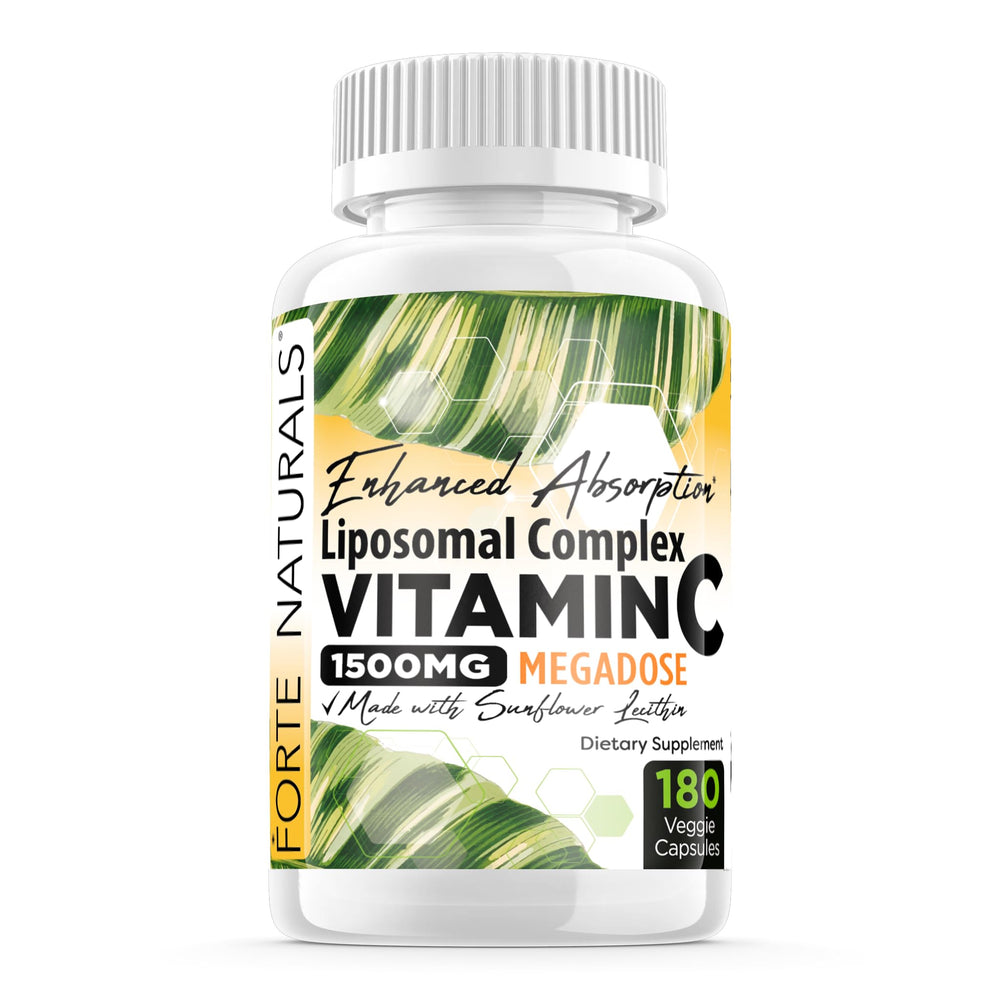 FORTE NATURALS high-dose liposomal vitamin C bottle front may support daily immune health.
