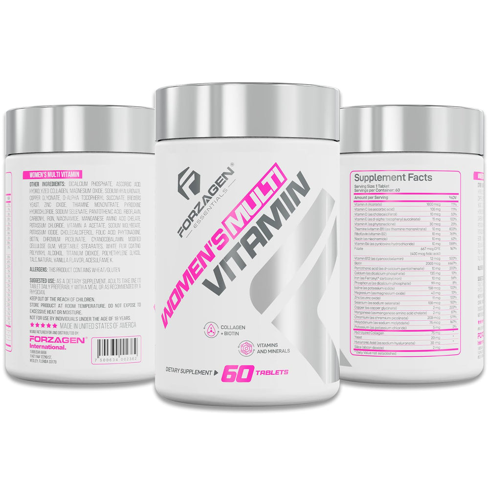 Forzagen Essentials product image focused on skin, hair, and nails support.