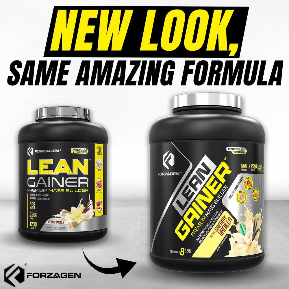 Forzagen Lean Gainer ingredient bowl featuring oats and yams for energy during workouts