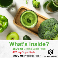 Forzagen Vegan Greens Reds flavor-label shows versatile usage ideas