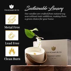 Four James & Co vanilla scent delivers lasting aroma up to 38 hours