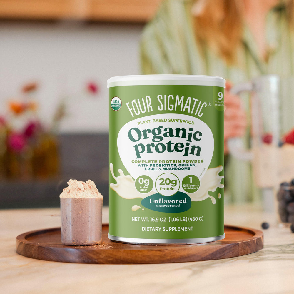 Four Sigmatic no fillers gluten free vegan protein powder without artificial flavors