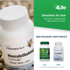 4Life Musculoskeletal Formula turmeric imagery emphasizes anti-inflammatory potential for improved mobility.