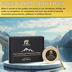 Fulvic acid rich Shilajit powder from FOUZEE supports energy and focus