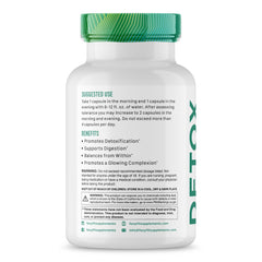 FoxyFit Detox for Her capsules closeup emphasizes easy daily supplementation.