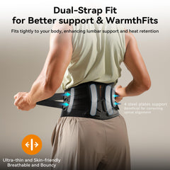Fozinha waist wrap with soft compression stays in place during activity.