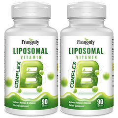 Franguly Liposomal B Complex bottle top view highlighting daily use